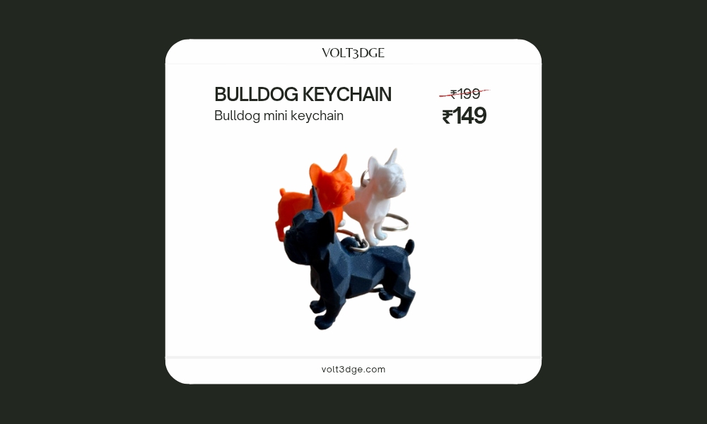 Bulldog Keychain